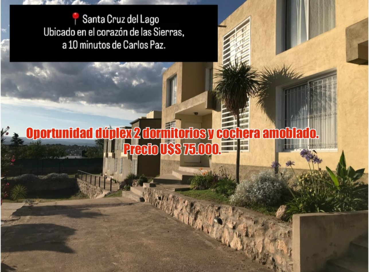 VENTA HERMOSO DUPLEX 2 DORMITORIOS COMPLEJO SANTA CRUZ DEL LAGO