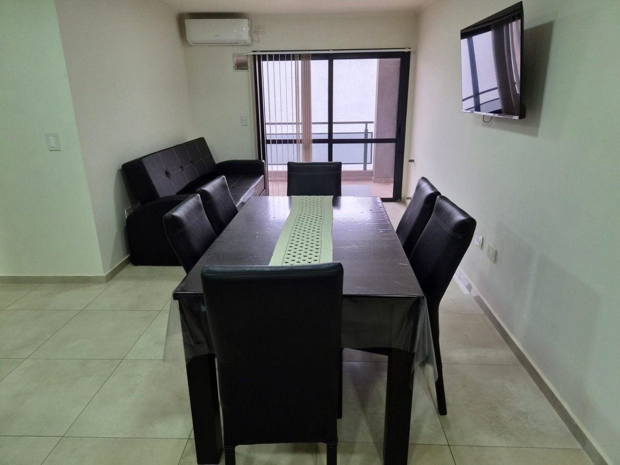 VENTA DPTO 1 DORMITORIO Y COCHERA CENTRO CARLOS PAZ TOTALMENTE AMOBLADO